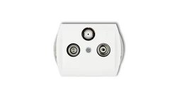 TREND Gniazdo antenowe RTV-SAT końcowe multimedialne (Internet) biały GM