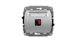 TREND Gniazdo głośnikowe pojedyncze srebrny metalik 7GG-1