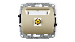 TREND Gniazdo pojedyncze RCA (typu cinch - żółty, pozłacany) złoty 6GRCA-1