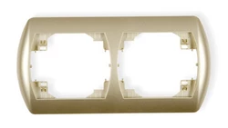 TREND Ramka pozioma podwójna złoty 6RH-2