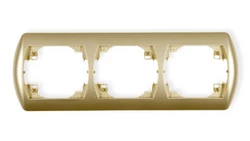 TREND Ramka pozioma potrójna złoty 6RH-3