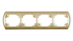 TREND Ramka pozioma poczwórna złoty 6RH-4