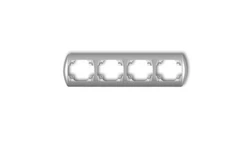 TREND Ramka pozioma poczwórna srebrny metalik 7RH-4