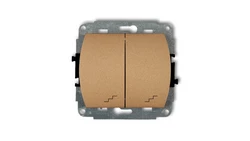 TREND Łącznik podwójny schodowy złoty metalik 8WP-33