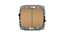 TREND Łącznik jednobiegunowy ze schodowym złoty metalik 8WP-10