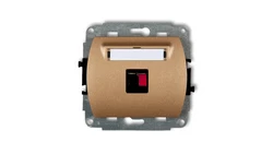 TREND Gniazdo głośnikowe pojedyncze złoty metalik 8GG-1