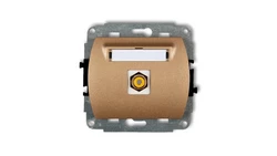 TREND Gniazdo pojedyncze RCA (typu cinch - ľ˘ty, pozłacany) złoty metalik 8GRCA-1