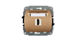 TREND Gniazdo pojedyncze HDMI złoty metalik 8HDMI-1