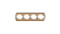 TREND Ramka pozioma poczwórna złoty metalik 8RH-4