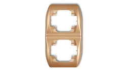 TREND Ramka pionowa podwójna złoty metalik 8RV-2