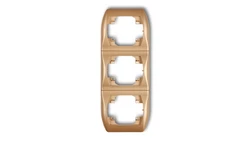 TREND Ramka pionowa potrójna złoty metalik 8RV-3