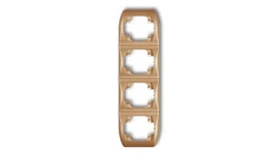 TREND Ramka pionowa poczwórna złoty metalik 8RV-4