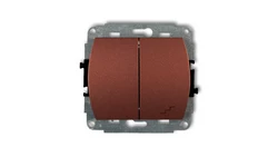 TREND Łącznik jednobiegunowy ze schodowym brĄzowy metalik 9WP-10