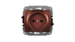 TREND Gniazdo pojedyncze b/u brĄzowy metalik 9GP-1p