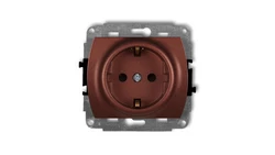 TREND Gniazdo pojedyncze z/u SCHUKO brązowy metalik 9GP-1sp
