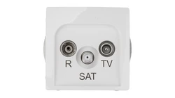 Simon Basic Gniazdo antenowe RD/TV/SAT przelotowe białe BMZAR-SAT10/P.01/11 RD/TV/SAT