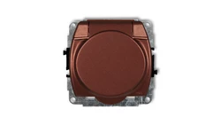 TREND Gniazdo bryzgoszczelne z/u SCHUKO (klapka brązowy metalik) brązowy metalik 9GPB-1sp