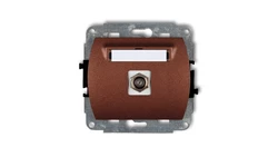 TREND Gniazdo antenowe pojedyncze typu F (SAT) pozłacany brĄzowy metalik 9GF-1.1