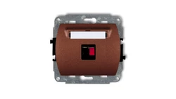 TREND Gniazdo głośnikowe pojedyncze brĄzowy metalik 9GG-1