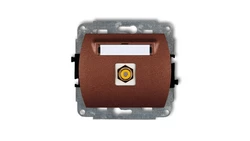 TREND Gniazdo pojedyncze RCA (typu cinch - ľ˘ty, pozłacany) brĄzowy metalik 9GRCA-1