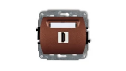 TREND Gniazdo pojedyncze HDMI brĄzowy metalik 9HDMI-1