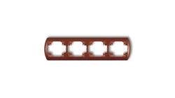 TREND Ramka pozioma poczwórna brĄzowy metalik 9RH-4