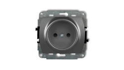 TREND Gniazdo pojedyncze b/u grafitowy 11GP-1p