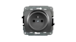 TREND Gniazdo pojedyncze z/u 2P+Z grafitowy 11GP-1zp