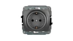 TREND Gniazdo pojedyncze z/u SCHUKO grafitowy 11GP-1sp