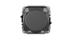 TREND Gniazdo bryzgoszczelne z/u SCHUKO (klapka brązowy metalik) grafitowy 11GPB-1sp