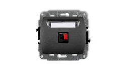 TREND Gniazdo głośnikowe pojedyncze grafitowy 11GG-1