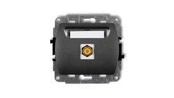 TREND Gniazdo pojedyncze RCA (typu cinch - ľ˘ty, pozłacany) grafitowy 11GRCA-1