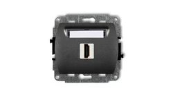 TREND Gniazdo pojedyncze HDMI grafitowy 11HDMI-1