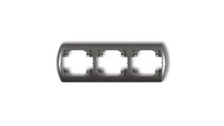 TREND Ramka pozioma potrójna grafitowy 11RH-3