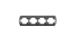 TREND Ramka pozioma poczwórna grafitowy 11RH-4