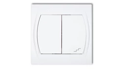 LOGO Łącznik jednobiegunowy ze schodowym biały LWP-10