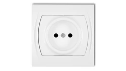 LOGO Gniazdo pojedyncze b/u biały LGP-1p