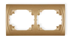 LOGO Ramka pozioma podwójna złoty metalik 8LRH-2