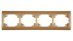 LOGO Ramka pozioma poczwórna złoty metalik 8LRH-4