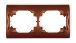 LOGO Ramka pozioma podwójna brĄzowy metalik 9LRH-2