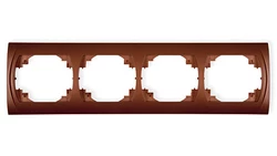 LOGO Ramka pozioma poczwórna brĄzowy metalik 9LRH-4
