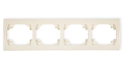 LOGO Ramka pozioma poczwórna beżowy 1LRH-4