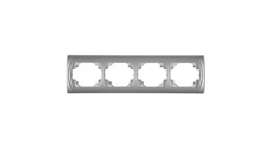 LOGO Ramka pozioma poczwórna srebrny metalik 7LRH-4