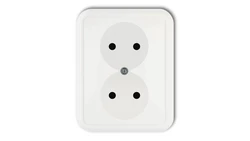 LIZA Gniazdo podwójne b/u biały GPT-2