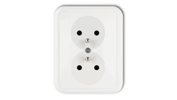 LIZA Gniazdo podwójne z/u biały GPT-2z