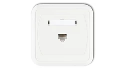 LIZA Gniazdo komputerowe pojedyncze 1xRJ45, kat. 5e, 8-stykowe biały GLK-1