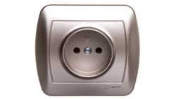 Simon Akord Gniazdo pojedyncze b/u 16A IP20 satyna metalizowana AG1e/29