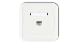 LIZA Gniazdo komputerowe pojedyncze 1xRJ45, kat. 5e, ekranowane, 8-stykowe biały GLK-1e