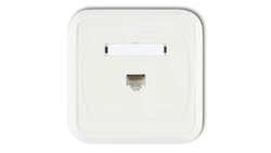 LIZA Gniazdo komputerowe pojedyncze 1xRJ45, kat. 6, 8-stykowe biały GLK-3