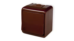 JUNIOR Przycisk /dzwonek/ podświetlany brązowy 4WHE-4L